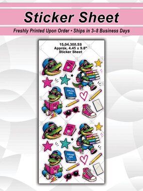 2/$10 🆕 Alligator Back 2 School | Composition Cover Stickers Set | 15.04.308